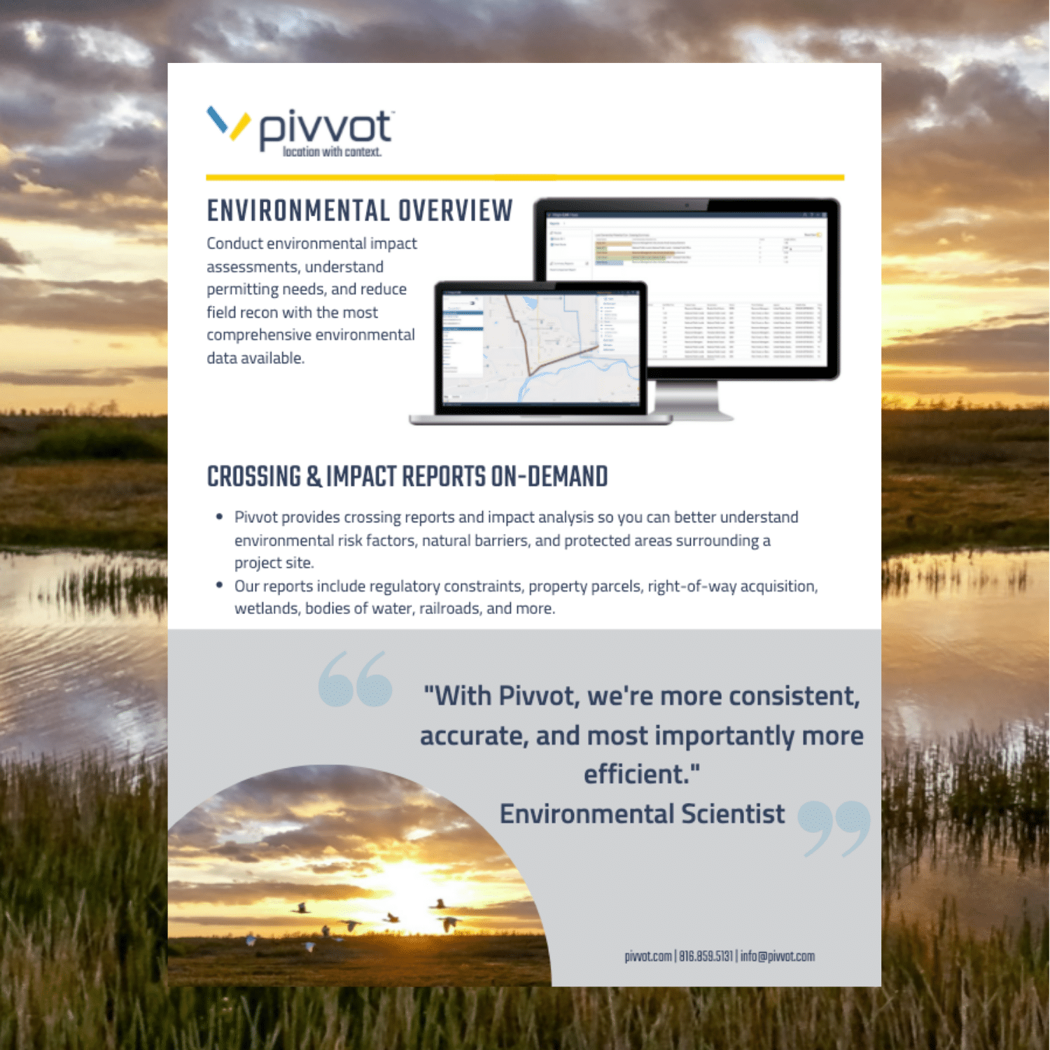 Pivvot Environmental Brochure